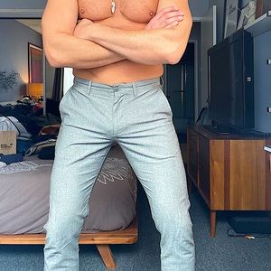 J. Crew 484 Slim-Fit Pant in Stretch Chambray